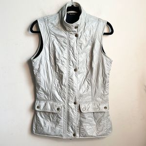 BARBOUR CAVALRY GILET - STONE QUILTED VEST 8